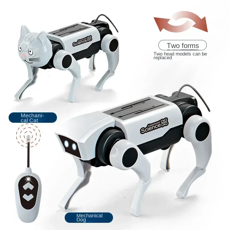 RC Robot Mechanical Dog Toy DIY Assembly Kit with Remote Control for Kids - Image 6
