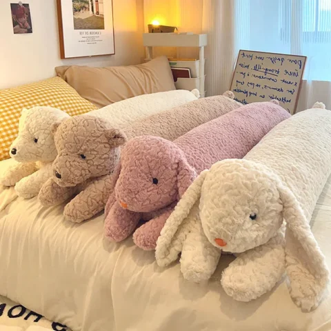 Kawaii Long Gaint Curly Animal Bunny Plush Pillow