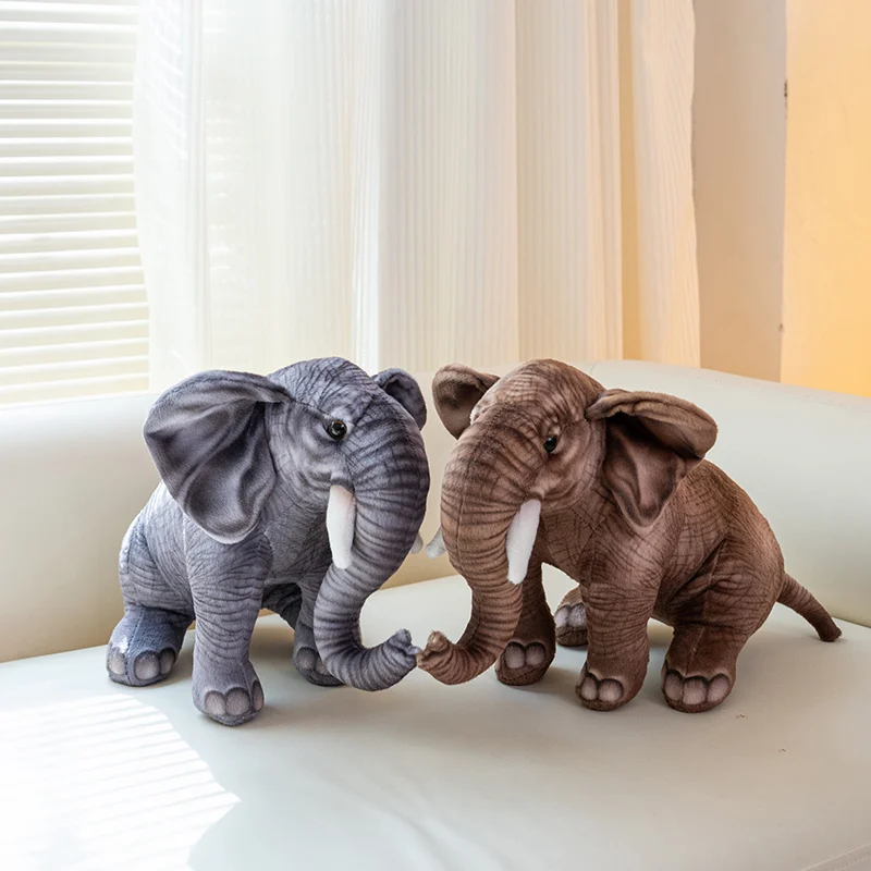 30cm Realistic Looking Stuffed Animal Elephant Hippo Rhino Plushies Soft Toys Zoo Souvenir Plush Toy Boy Birthday Gift - Image 2