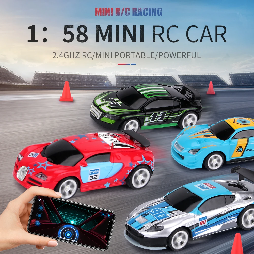 1:58 Mini RC Racing Car with Remote Control | Battery Operated Drift Buggy for Kids - Image 2