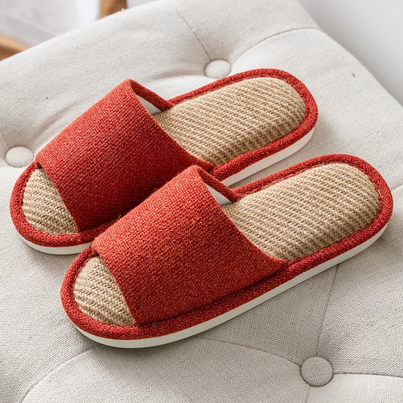 Home Linen Slipper for Women Cute Bunny Clouds Flip Flops Female Design Cozy Shoes Slides Four Season Platform Couples Sandals - Image 22