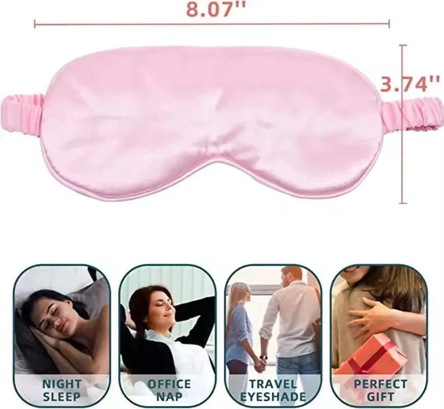 Imitated Silk Eye Patch Shading Sleep Eye Mask Eyepatch Travel Relax Cover Eyeshade Health Sleeping Shield Soft Eye Care Tools - Image 5