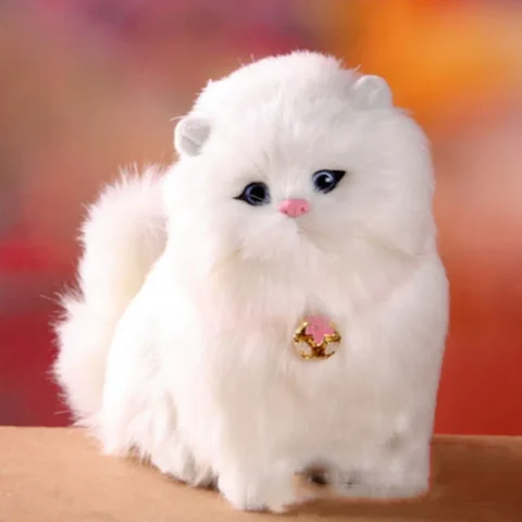 Electronic Plush Cats With Meowing Sound Lovely Decoration Animal Doll Toy Cute Electric Cat Soft Kids Pet Model For Kids Gift