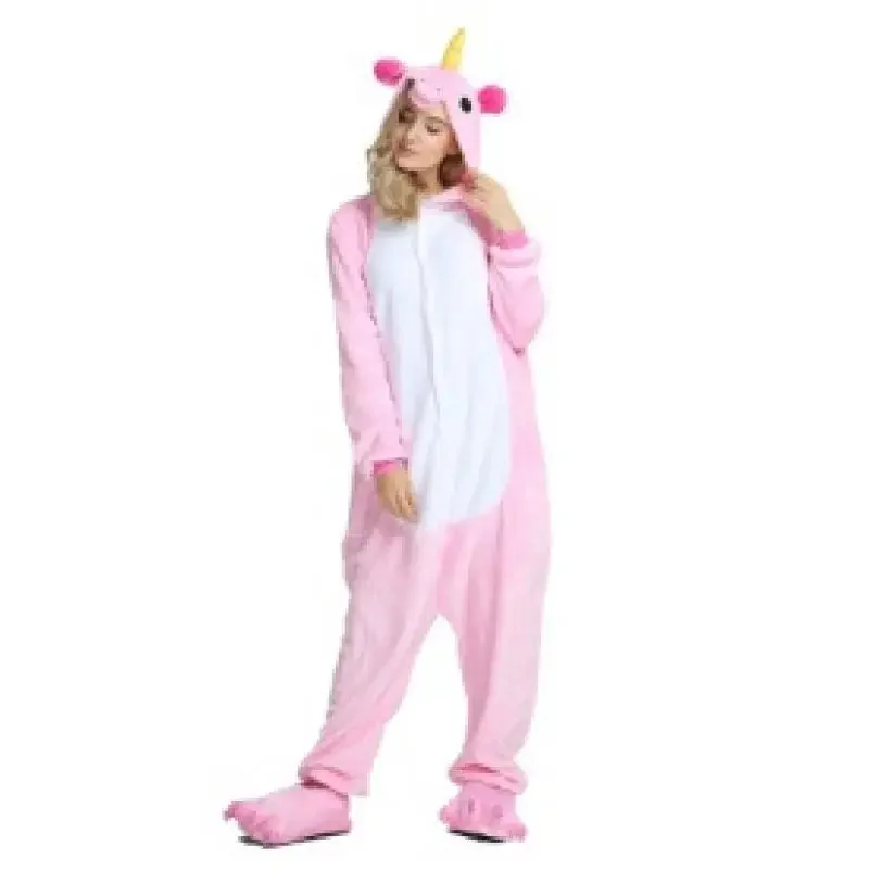 Cartoon One-piece Pajamas Men's and Women's Flannel Animal One-piece Pajamas Cosplay Clothing Clothing Home Clothing - Image 6