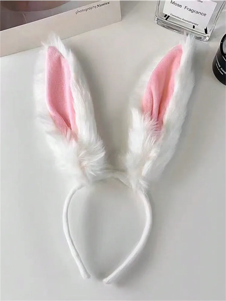Women's Plush Rabbit Ear Headband | Faux Fur Bunny Costume Accessory - Image 3