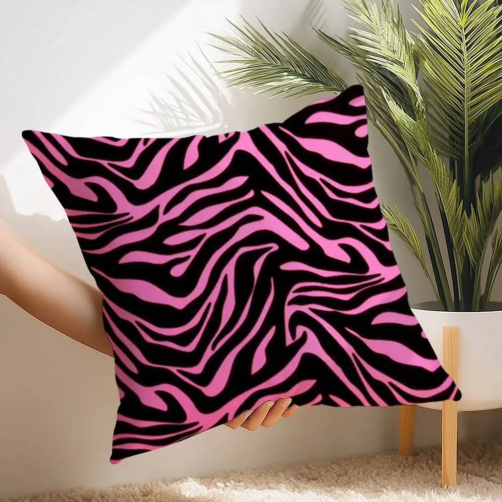 Y2k Fashion Leopard Print Pillow Case Short Plush Print Cushion Cover Square Throw Pillow Covers Sofa Home Decor - Image 4