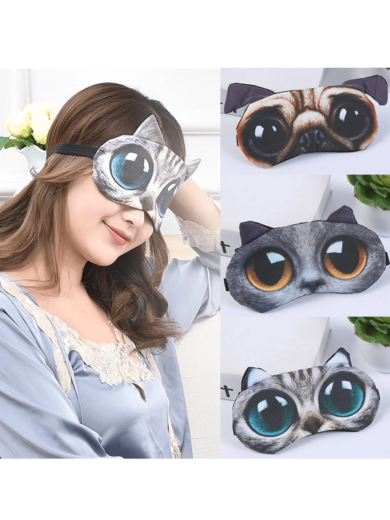 Creative 3D Cartoon Animal Sleep Mask, Animal Pattern Eye Mask - Image 2