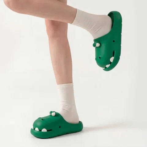 Cute Dinosaur Patterned Hole Shoes. – Lightweight Non-Slip Garden Clogs for Kids & Adults