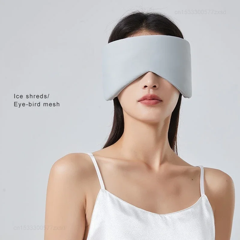 Sleep Eye Mask Sleep Ice Silk Breathable Relieve Fatigue Warm Cool Double-sided Full Coverage Blackout Noise Reduction Eye Mask - Image 9