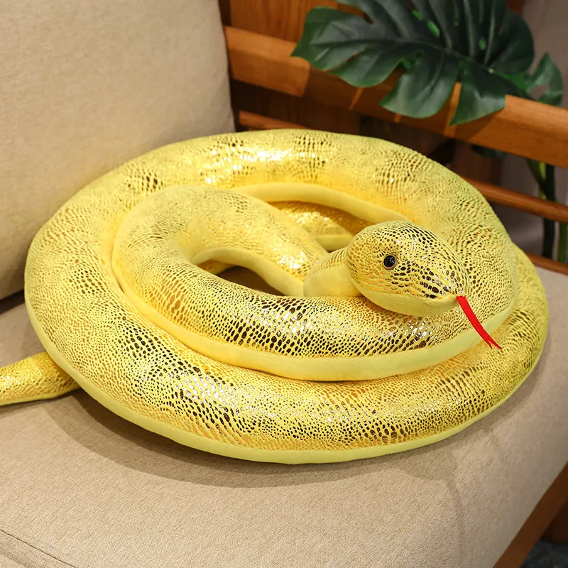 4 Colors Simulation Snakes Plush Toy Giant Long Snake Stuffed Animal Plushie Funny Tricky Friends Halloween Gift - Image 8
