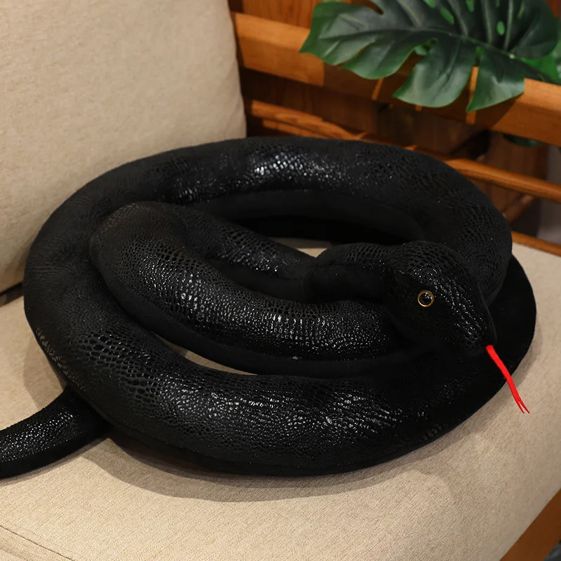 4 Colors Simulation Snakes Plush Toy Giant Long Snake Stuffed Animal Plushie Funny Tricky Friends Halloween Gift - Image 10