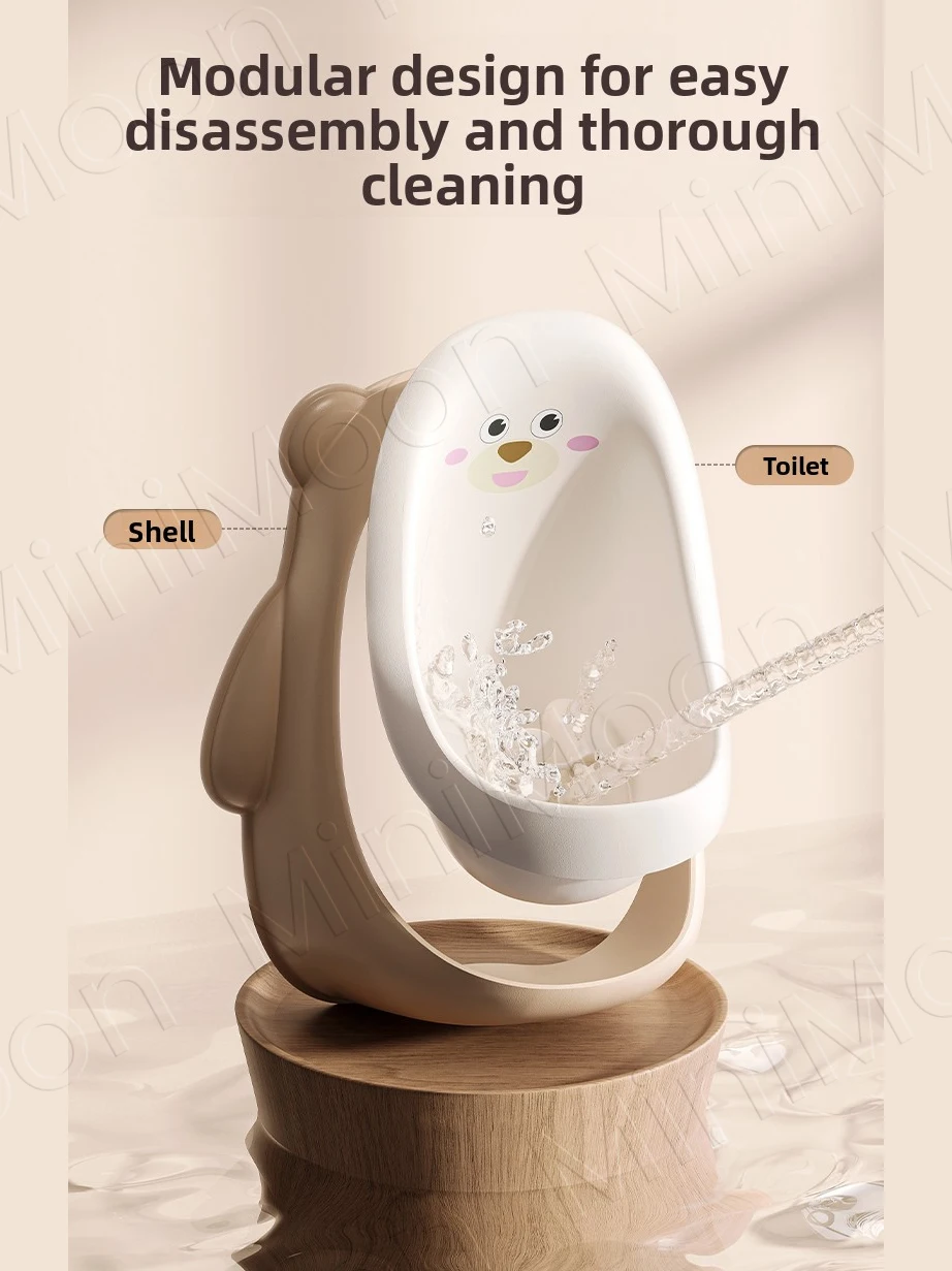 Standing Potty Trainer for Boys, Portable Bear Urinal with Fun Aiming Target - Image 3
