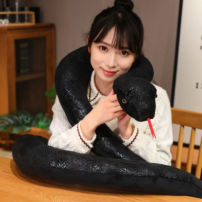 4 Colors Simulation Snakes Plush Toy Giant Long Snake Stuffed Animal Plushie Funny Tricky Friends Halloween Gift