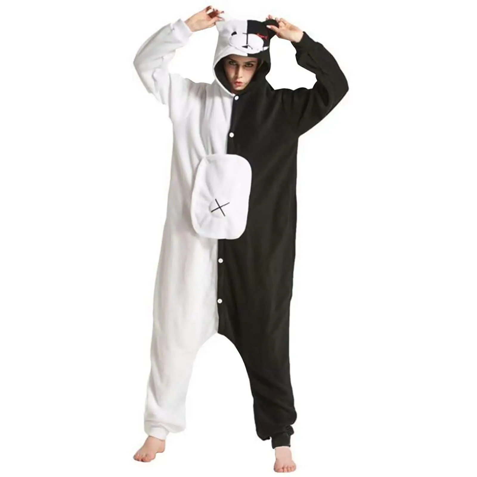 P-jsmen Toothless Pajamas with Shoes Animal Dragon Train Flannel Costume Winter Plush Onesie PJS Cosplay Family Woman Adult - Image 10