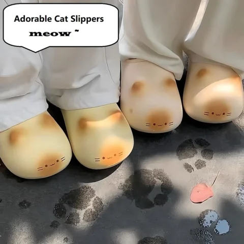 New winter warm bottom cats paws slipper