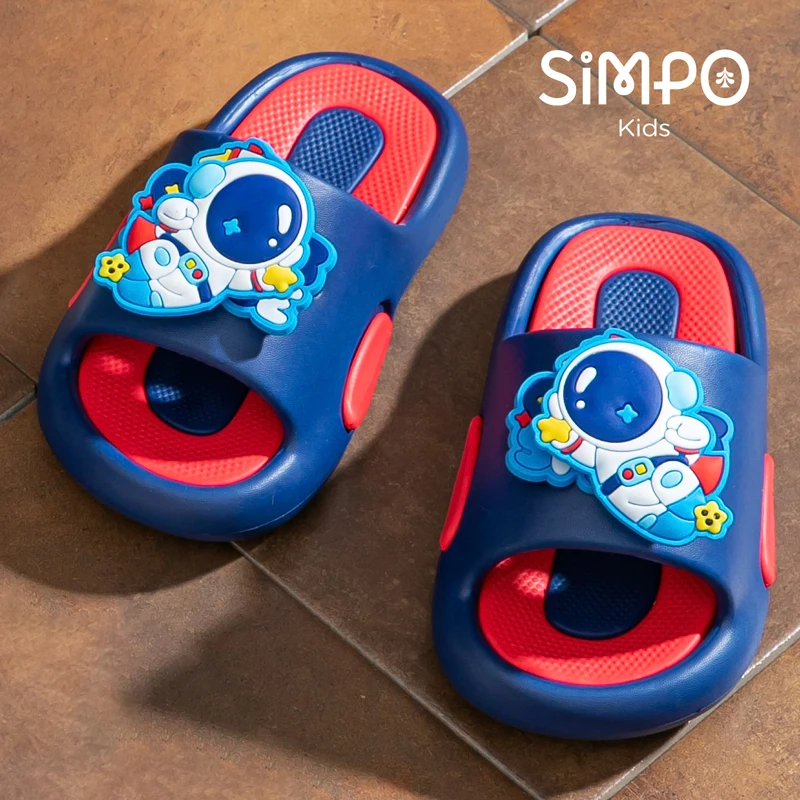 Cute Spaceman Slippers With Rotating Charms Lightweight Thick Sole Breathable Soft Sole Open Toe Slip On Children's Sandals - Image 4