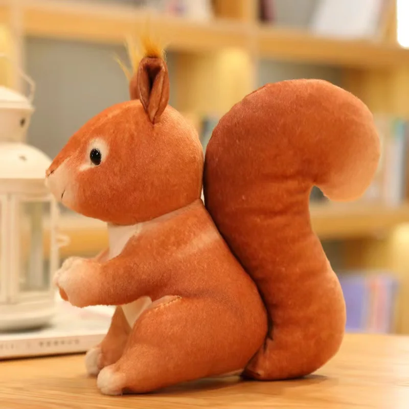 25cm Imitation Cute Squirrel Plush Toys Soft Stuffed Cartoon Animals Dolls Home Decoration For Birthday Gift - Image 6