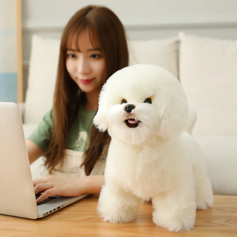 Kawaii Realistic Dog Plush Toy Soft Stuffed Husky/Corgi/Poodle/Tibetan Mastiff Doll Cartoon Birthday Christmas Gift for Children - Image 9