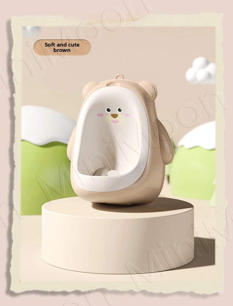 Standing Potty Trainer for Boys, Portable Bear Urinal with Fun Aiming Target - Image 9