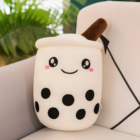 Kawaii Boba Bubble Tea Plush Toy – Soft Stuffed Milk Tea Plushie, Cute Hug Cushion & Gift
