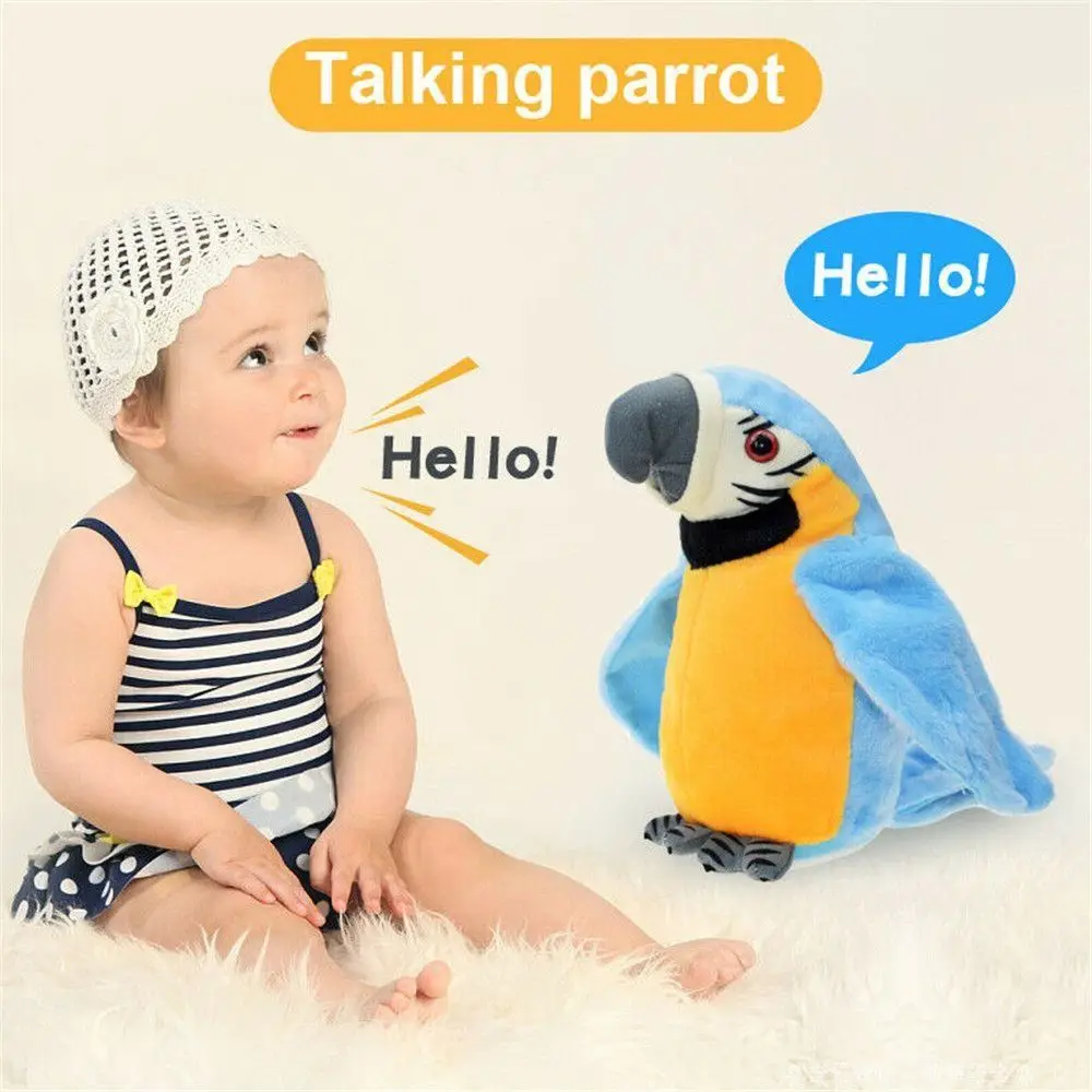 Interactive Talking Parrot Plush Toy – Voice Repeating, Mimicking & Moving Stuffed Bird Gift for Kids - Image 5