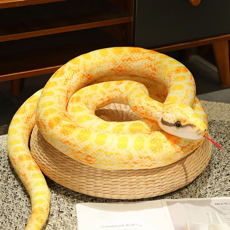 Hot Simulated Long Snakes Plush Toy Giant Lifelike Python Stuffed Snake Plushie Children Boys Funny Birthday Gift Home Decora - Image 11