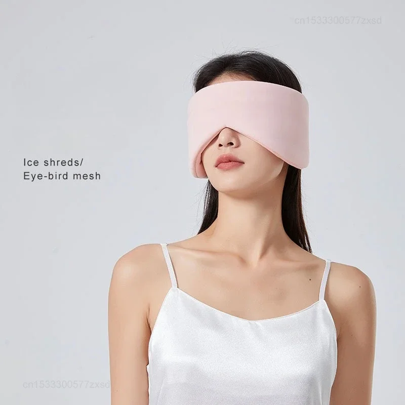Sleep Eye Mask Sleep Ice Silk Breathable Relieve Fatigue Warm Cool Double-sided Full Coverage Blackout Noise Reduction Eye Mask - Image 7