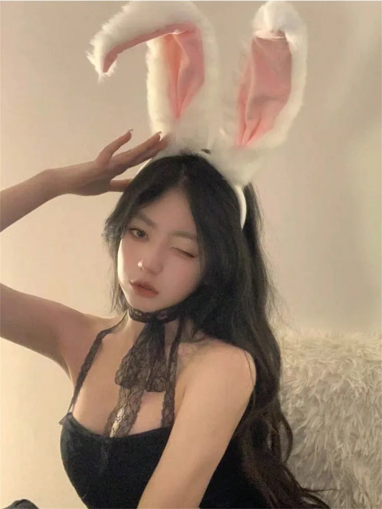 Women's Plush Rabbit Ear Headband | Faux Fur Bunny Costume Accessory - Image 6