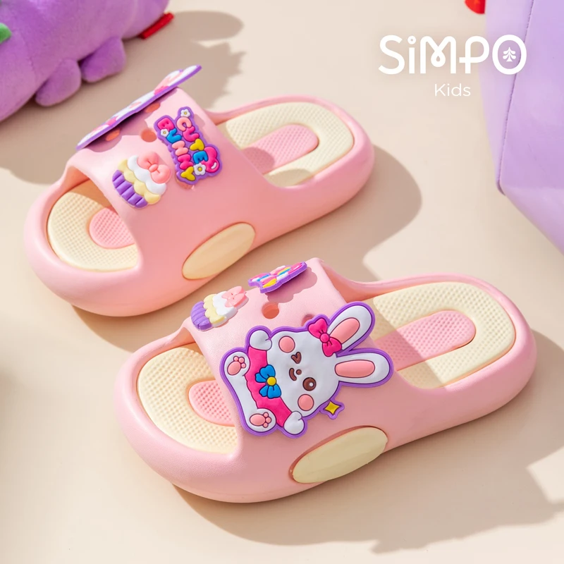 Cute Bunny Children's Home Slippers Girls' Summer Footwear Beach Sandals For Kids Thick Sole Soft Non-slip Home Bathroom Shoes - Image 7