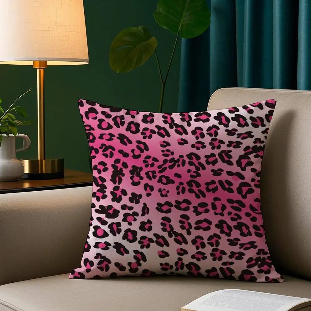 Y2k Fashion Leopard Print Pillow Case Short Plush Print Cushion Cover Square Throw Pillow Covers Sofa Home Decor - Image 7