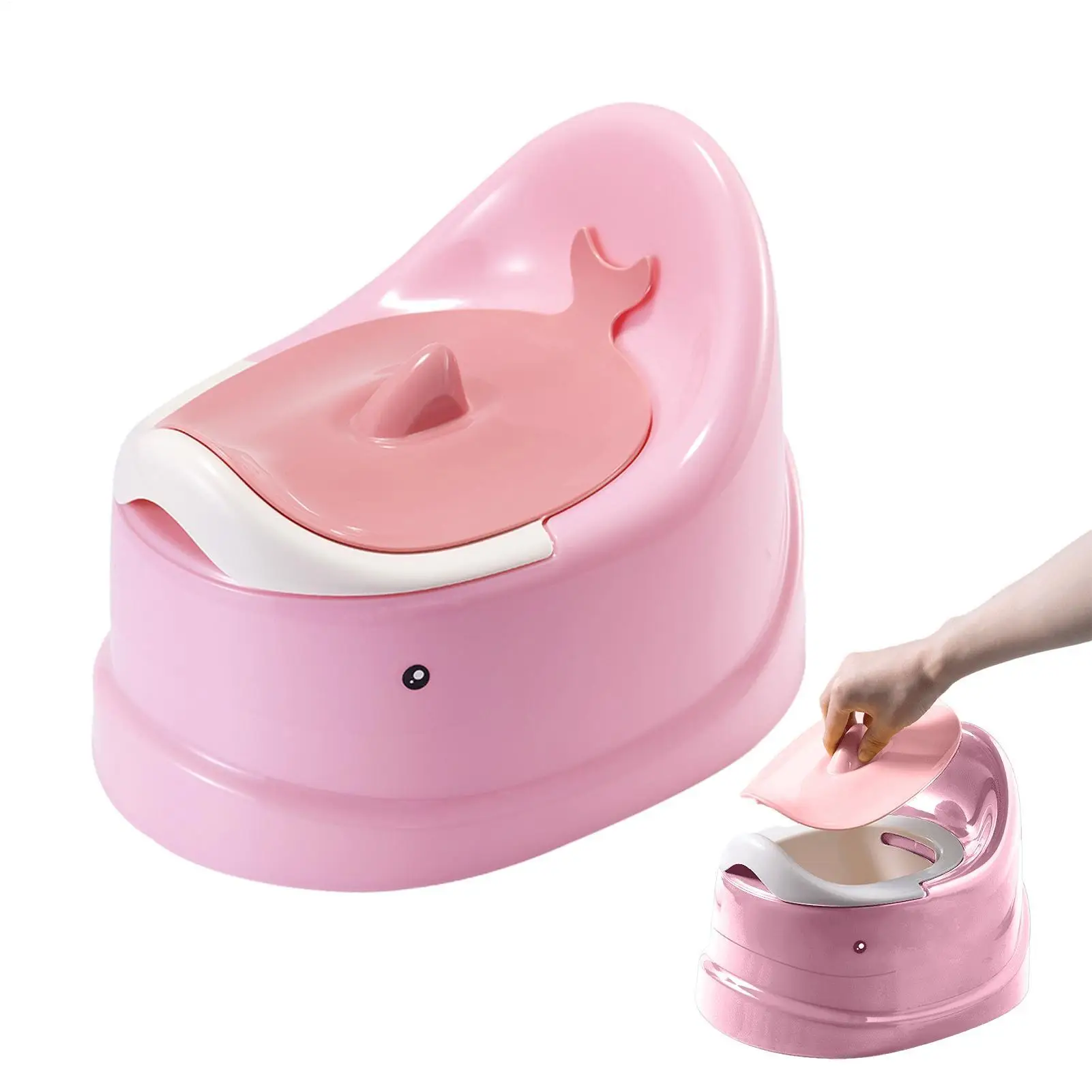 1pc Portable Toddler Potty Baby Toilet Trainer Training Toilet For Travel Stable And Safe Oval Bottom Design Non Slip Potty - Image 6
