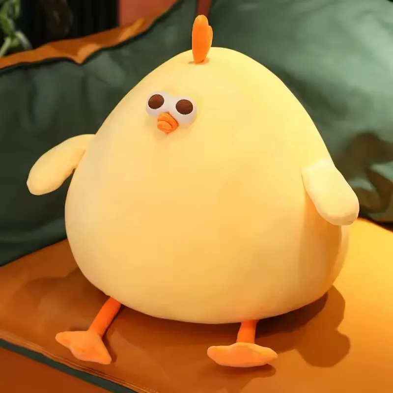 Funny Fat Chicken Plush Toy Pillow – Cute Soft Stuffed Chicken Plushie, Neck Cushion & Gift - Image 7