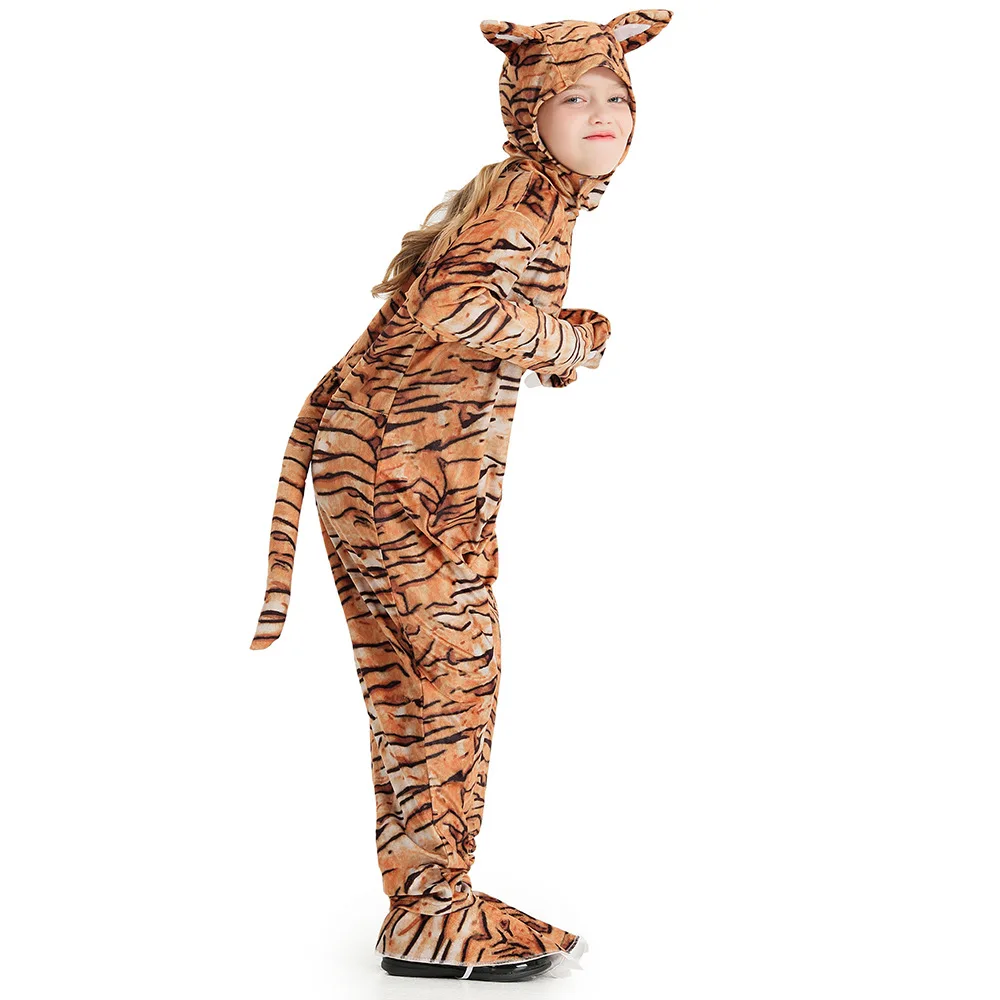 Adorable Little Tiger Costume Animal Outfit Halloween Clothes Cute Tiger Design Stage Performance Traditional Chinese Costume - Image 4
