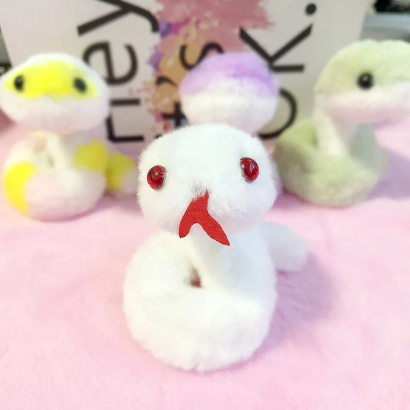 2025 Colorful Snake Lucky Charm Cute Snake Plush Toy Stuffed Animals Ornament Doll Valentine's Day Gift for Girlfriend Kids - Image 5