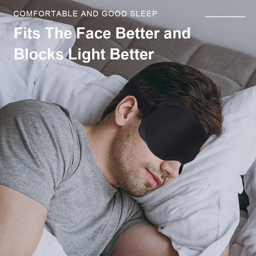 3D Sleeping Mask Block Out Light Soft Padded Sleep Mask For Eyes Slaapmasker Eye Shade Blindfold Sleeping Aid Face Mask Eyepatch - Image 5