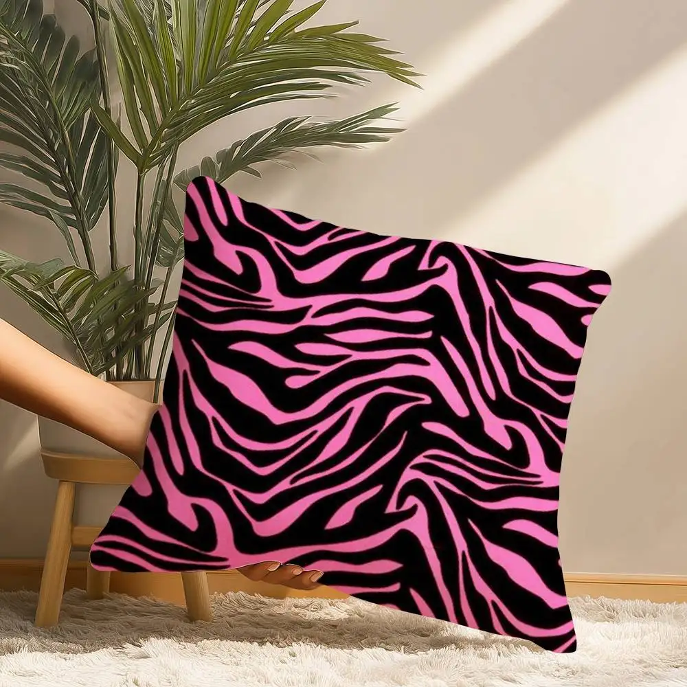 Y2k Fashion Leopard Print Pillow Case Short Plush Print Cushion Cover Square Throw Pillow Covers Sofa Home Decor - Image 3