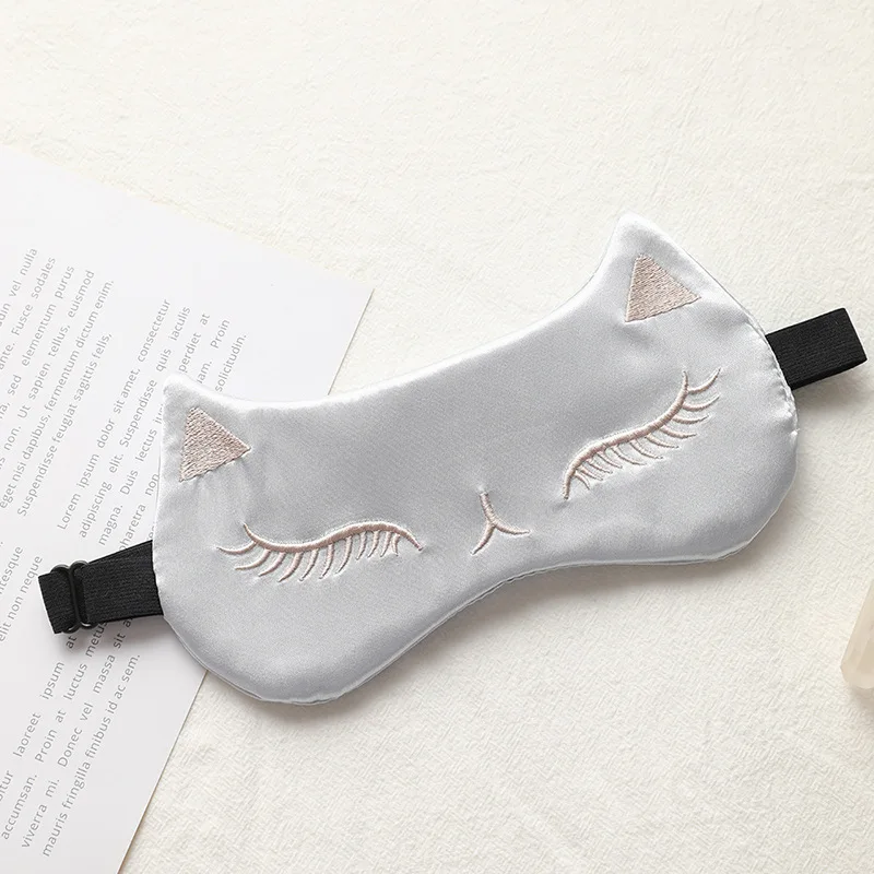 Eye Mask for Sleeping Masks for Night Cute Cat Silk Sleep Eye Cover Patch Travel Eyepatch Nap Shade Blindfold Women Eyeshade - Image 12