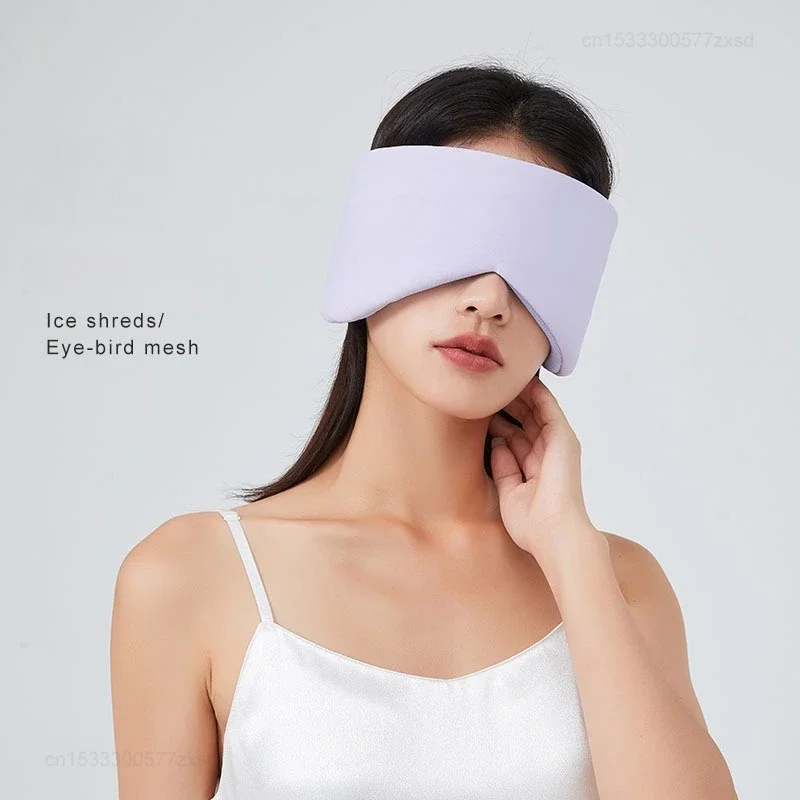 Sleep Eye Mask Sleep Ice Silk Breathable Relieve Fatigue Warm Cool Double-sided Full Coverage Blackout Noise Reduction Eye Mask - Image 10