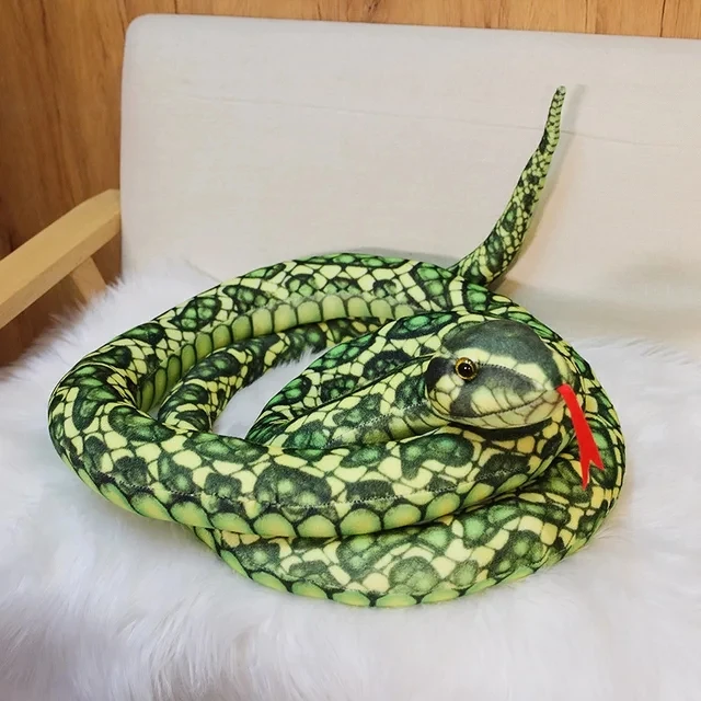 Hot Simulated Long Snakes Plush Toy Giant Lifelike Python Stuffed Snake Plushie Children Boys Funny Birthday Gift Home Decora - Image 18