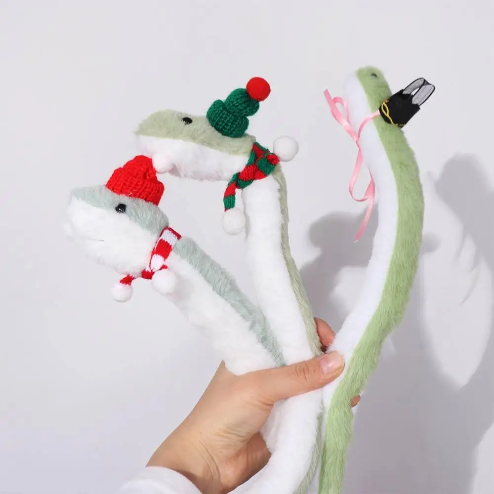 Plush Year of The Snake Plush Toy Little Snake Wrap Around Arm Snake Stuffed Plush Doll Comfort Cartoon Green Snake Animal Doll - Image 3