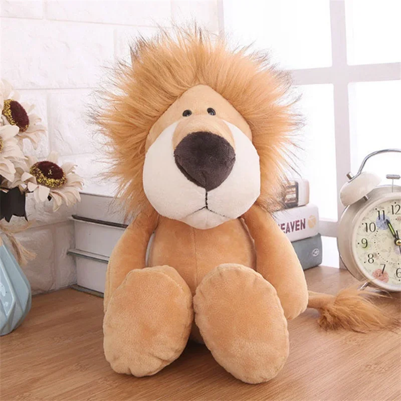 Stuffed Plush Animals Toys Soft Dolls Jungle Lion Elephant Tiger Dog Fox Monkey Deer Children Gift Kawaii Baby Kids Hobbie Toys - Image 3