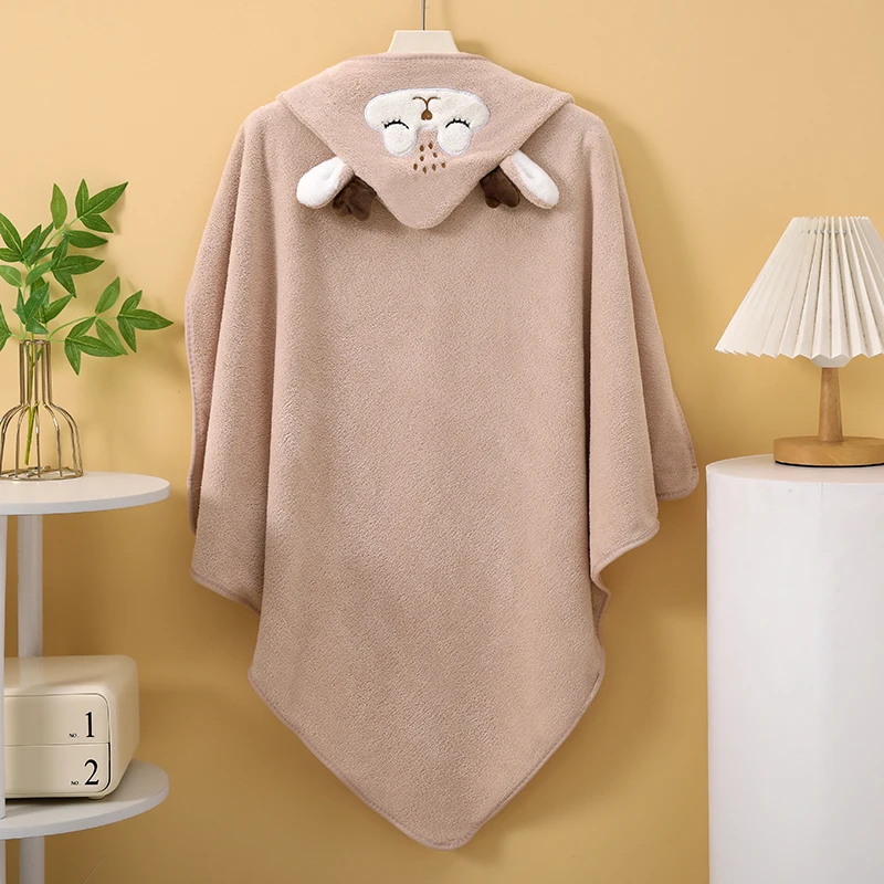 Baby Animal-Shaped Bathrobe, Quick-Absorbing Soft Hooded Bath Towel, Baby Wrap Blanket, Suitable for Bathroom, Beach, and Multiple Bathing Scenarios, a Holiday Gift for Children - Image 10