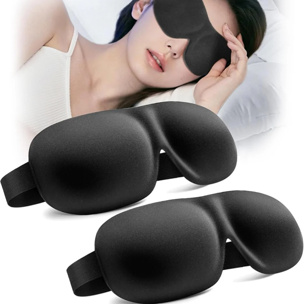 3D Sleep Mask Blindfold Sleeping Aid Soft Memory Foam Eye mask for Sleeping Travel Blockout Light Slaapmasker Eye Cover - Image 2