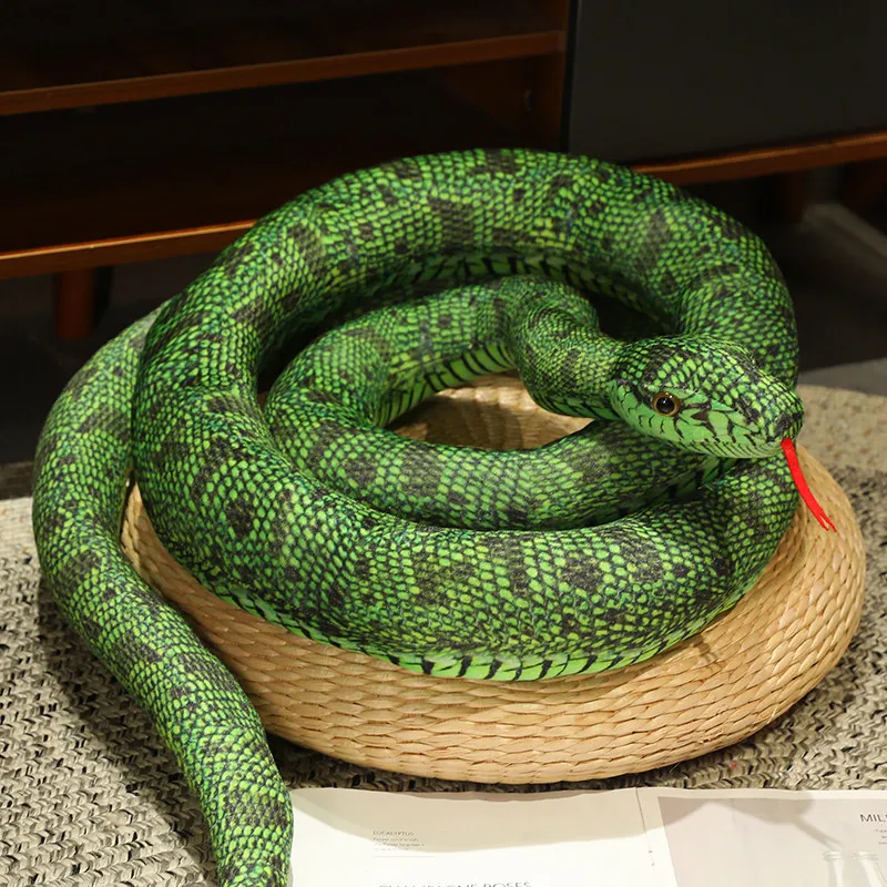 Hot Simulated Long Snakes Plush Toy Giant Lifelike Python Stuffed Snake Plushie Children Boys Funny Birthday Gift Home Decora - Image 7