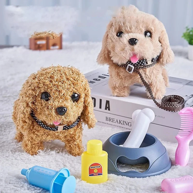 New Electronic Pet Dog Toy Walking Interactive Dog Plush Doll Toys Vibrating Automatic Moving Electric Puppy Gift For Baby Kids - Image 2