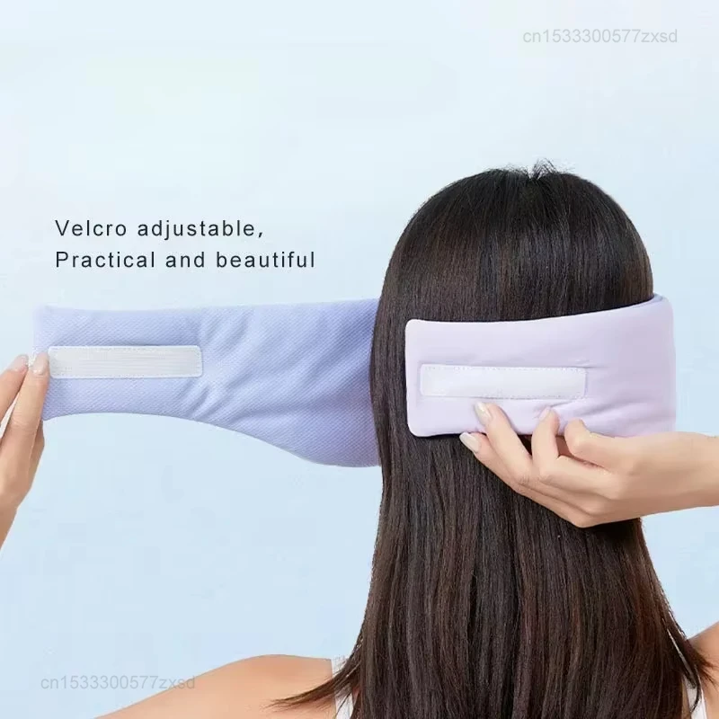 Sleep Eye Mask Sleep Ice Silk Breathable Relieve Fatigue Warm Cool Double-sided Full Coverage Blackout Noise Reduction Eye Mask - Image 4