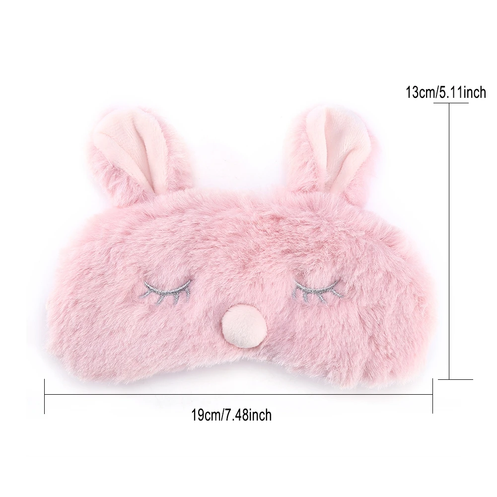 Sleeping Eye Mask 5 Colors Cute Animal Eye Cover Sleeping Mask Christmas Deer Winter Carton Nap Eye Shade Mask - Image 4
