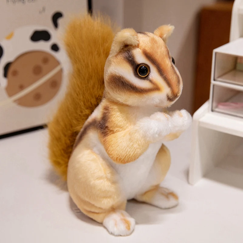 Lovely Plush Squirrel Model Decoration Soft Stuffed Cartoon Animals Dolls Home Decoration For Birthday Gift Squirrel Plushie - Image 7