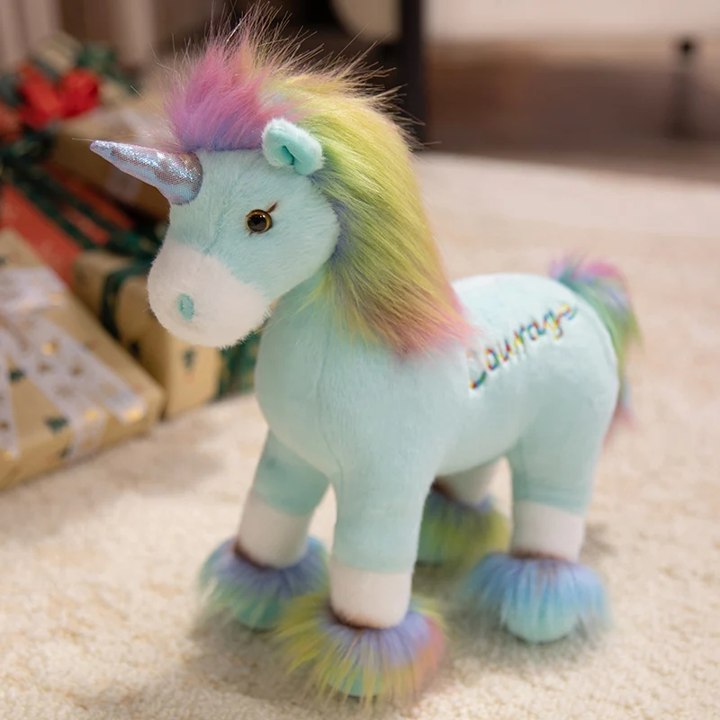 New Dazzling Color Unicorn Plush Toy Cute Stuffed Animals Rainbow Unicorn Plushies Doll Soft Kids Toy for Girls Kawaii Room Deco - Image 7
