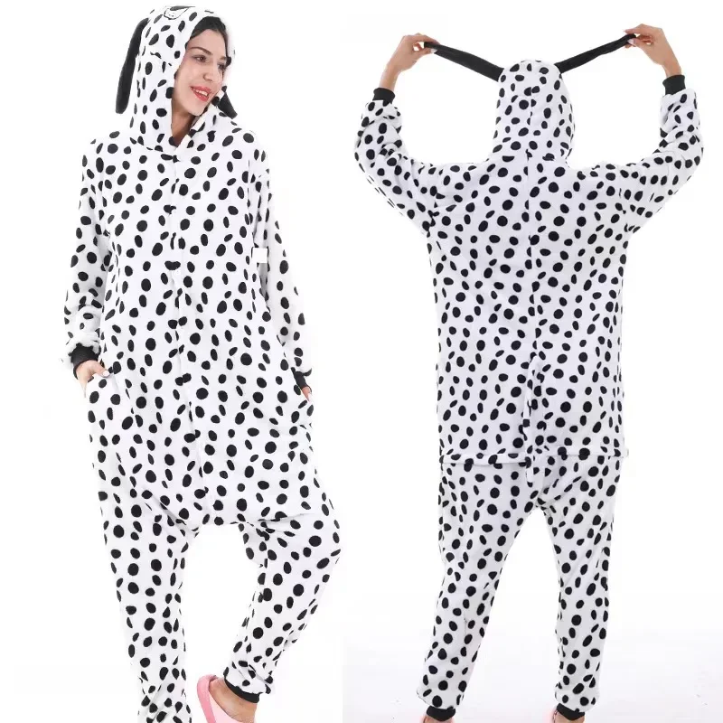 Cartoon One-piece Pajamas Men's and Women's Flannel Animal One-piece Pajamas Cosplay Clothing Clothing Home Clothing - Image 7